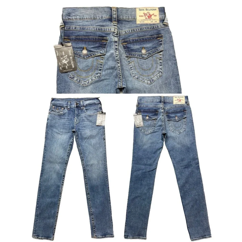 True Religion Rocco Relaxed skinny Flap SN Men's Jeans Size 31x34
